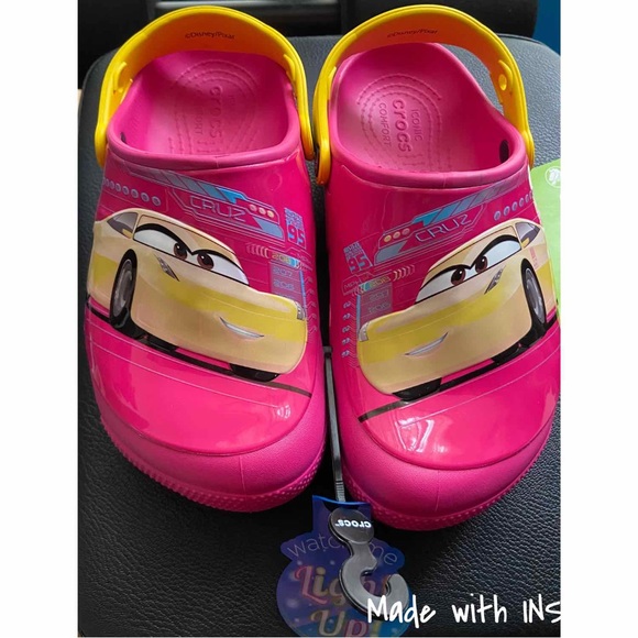CROCS Shoes Crocs Disney Pixar Cars 3 Cruz Kids Lightup Clogs Size 2 Poshmark